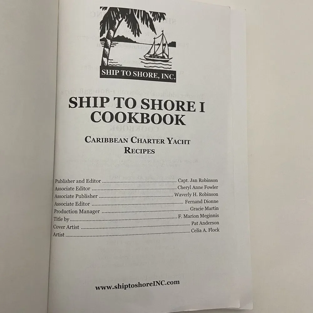 Ship to Shore I Cookbook ; Tastes Of The Caribbean by Cheryl A. Fowler (1983)